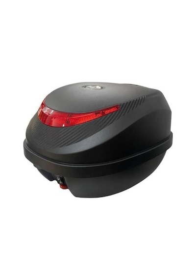 Gaff G32 Carbon Tasarımlı Motosiklet Arka Çanta 32 Litre Sırt Dayamalı Port Bagaj Kilitli Siyah Siyah
