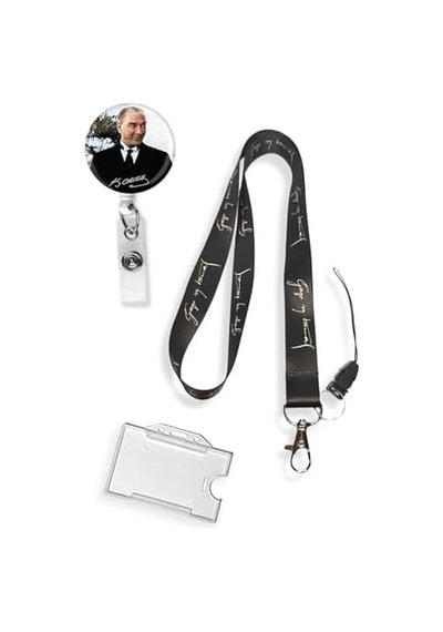 Gazi Atatürk 3 Lü Set Boyun Ipi Yoyo Yaka Kartlığı Telefon Askısı Acik Yeşil