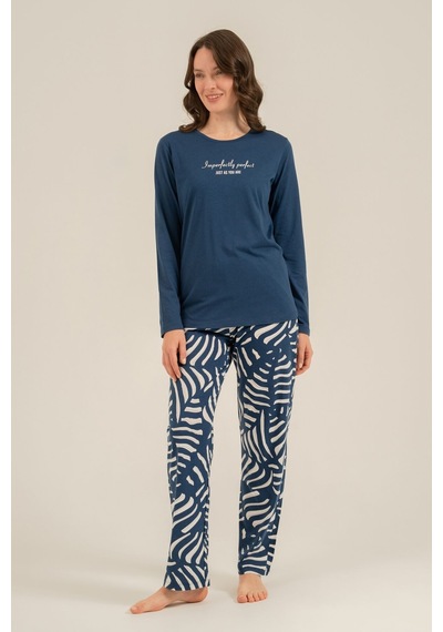 Arnetta Kadın Lacivert Uzun Kol Pijama Takım Ar3764-s-v1 Ar3764-s-v1