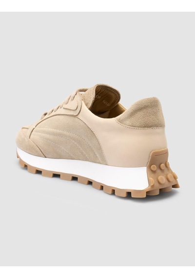 Cabani %100 Hakiki Deri Bej Kadın Sneaker Bej
