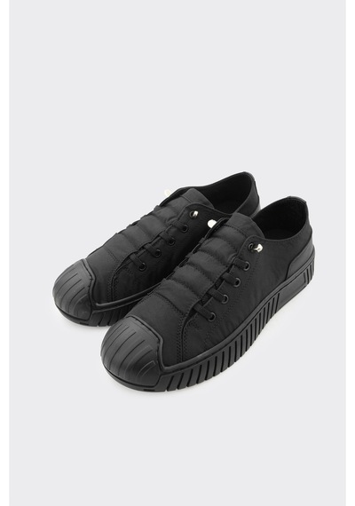 Derinet Lastik Bağcıklı Kadın Sneaker Siyah Siyah