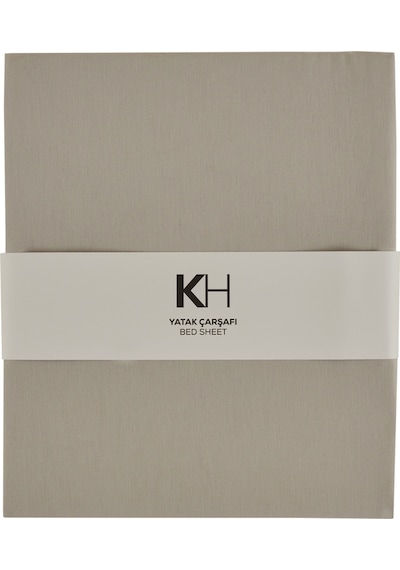 Karaca Home Basic %100 Pamuk Çift Kişilik Düz Çarşaf Gri