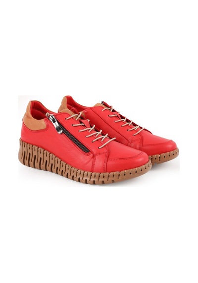 Mamma Mia Kadın Günlük Ayakkabı Hakiki Deri Kalın Dişli Taban Yandan Fermuarlı Bağcıklı Sneaker 26y-7755 Kırmızı-taba Mamma Mia Kadın Günlük Ayakkabı Hakiki Deri Kalın Dişli Taban Yandan Fermuarlı Bağcıklı Sneaker 26y-7755 Kırmızı-taba