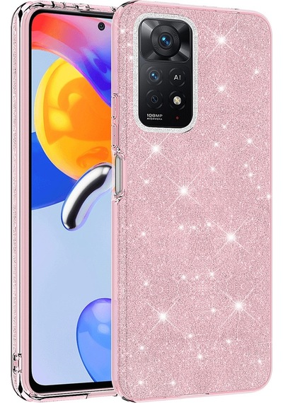 Xiaomi Uyumlu Redmi Note 11 Pro 5g Kılıf Zore Parıltılı Simli Shining Silikon