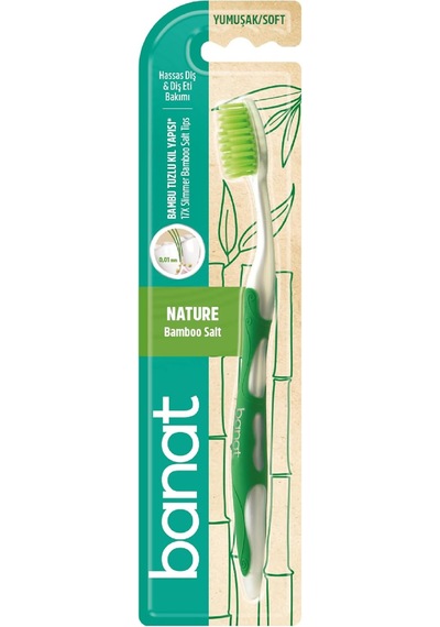Bamboo Salt Diş Fırçası Açık Ahşap