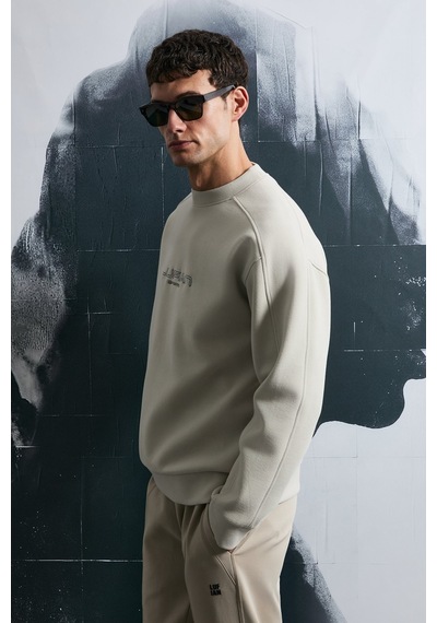 Lufian 112030182 Dark Erkek Sweatshirt Bej