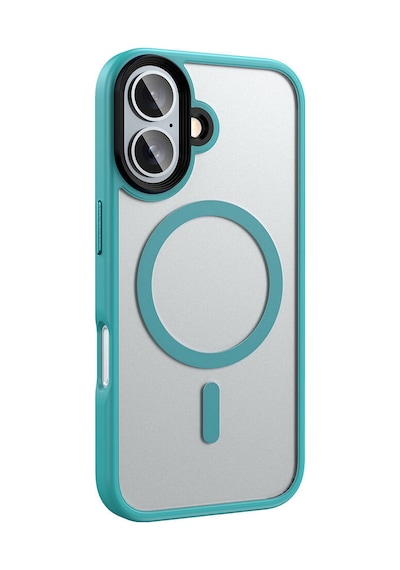 Apple Uyumlu iPhone 16 Plus Kılıf Mat Arka Yüzey Wireless Şarj Özellikli Casen Flet Magsafe Kılıf Desert Titanyum