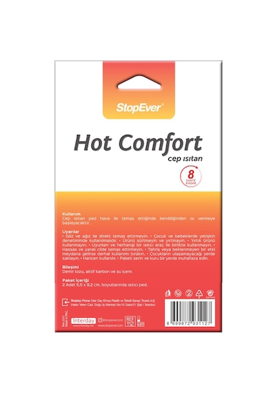 StopEver Hot Comfort El Isıtan 1x2