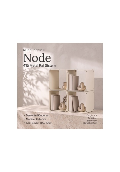 Node 4 Lü Modüler Metal Komodin Açık Raflı Küp Tasarım Başucu Sehpası Krem - 940098009 Krem Node 4 Lü Modüler Metal Komodin Açık Raflı Küp Tasarım Başucu Sehpası Krem - 940098009 Krem