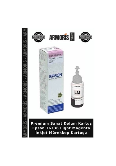 Premium Sanat Dolum Kartuş Epson T6736 Light Magenta İnkjet Mürekkep Kartuşu