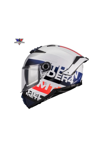 Mt Helmets Thunder 4 Sv Waves A17 Parlak Kapalı Kask Beyaz