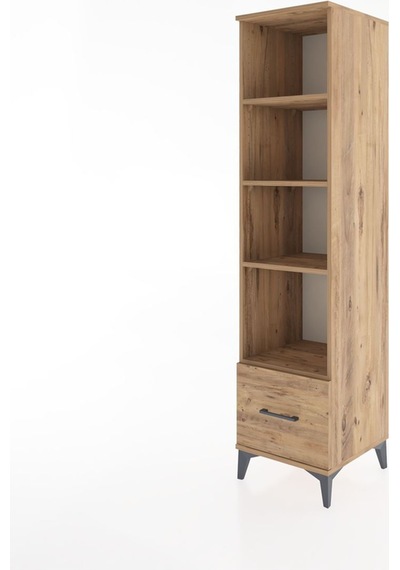 Hyperion Dolap 4 Raflı Tek Çekmeceli 44x44x182 Çam-çam Atlas Çam