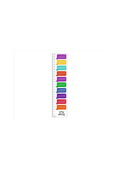 Yeni tasarım Çarpım Tablolu Cetvel 25 CM Sarı