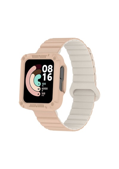 Tuva Teknoloji Xiaomi Redmi Watch 1 Silikon Kordon Krd-105 Strap Kayış-pudra