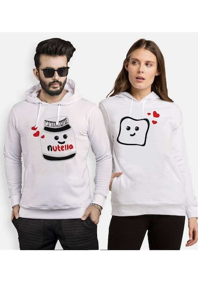 Tshirthane Nutellam Ekmek Dilimim Sevgili Kombinleri Kapüşonlu K