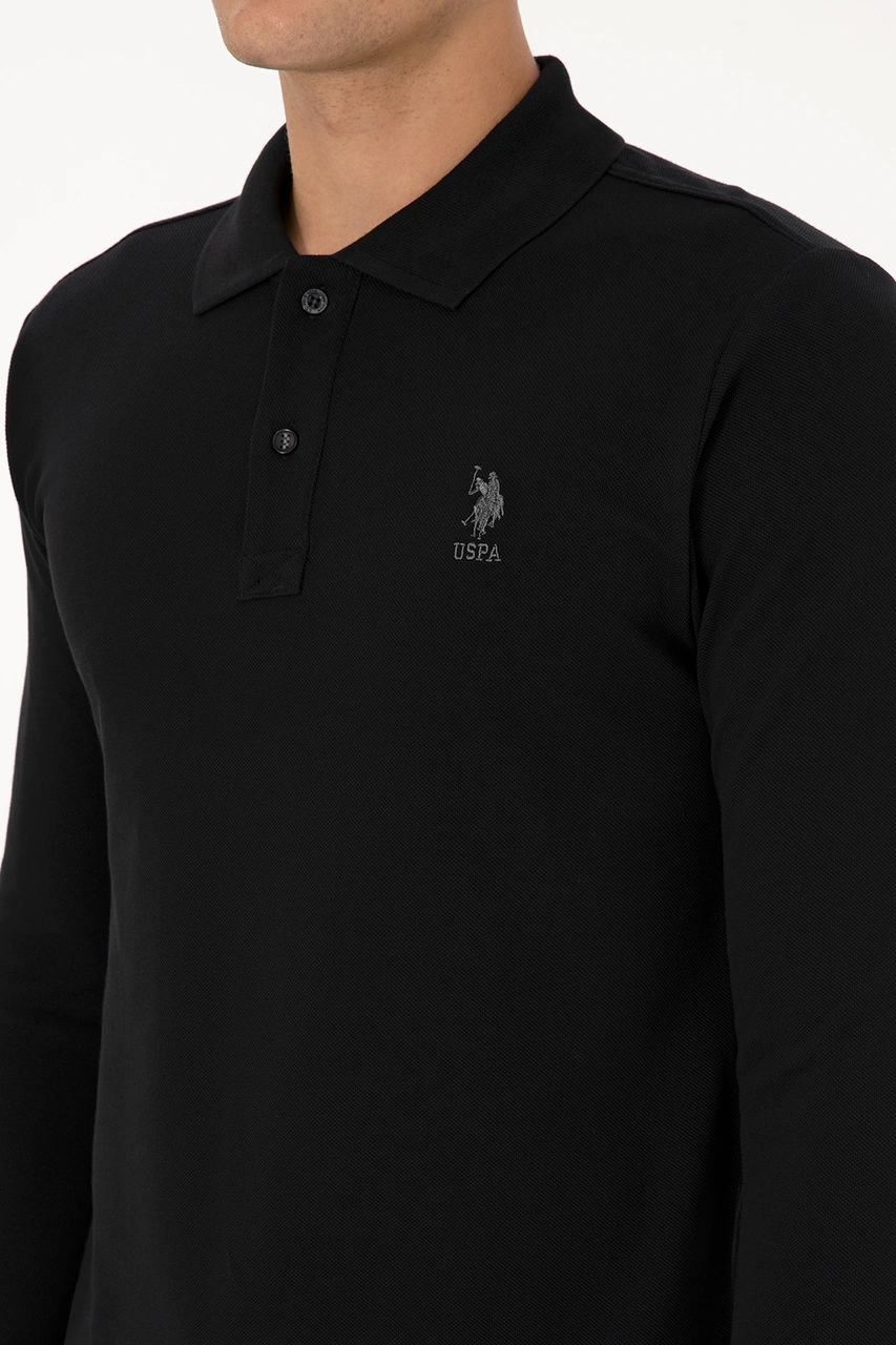 U.S. Polo Assn. Erkek Siyah Basic Sweatshirt 50307687-VR046