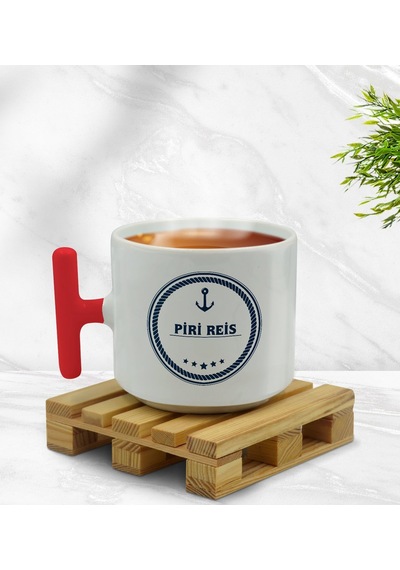 Bk Gift Kişiye Özel Tekne Marin Ve Denizcilik Tasarımlı Kırmızı T Kulplu Middle Kupa-3, Arkadaşa Hediye Kobitmeyencom33400 Bk Gift