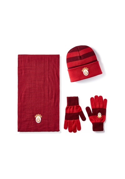 Gsstore Galatasaray Atkı Bere Eldiven Takım U252210 Kırmızı