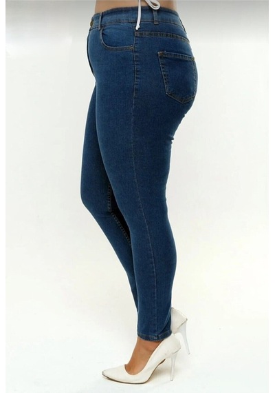 2039 Kadın Likralı Slim Fit Büyük Beden Jeans Kot Denim Pantolon Koyu Mavi 2039 Kadın Likralı Slim Fit Büyük Beden Jeans Kot Denim Pantolon Koyu Mavi