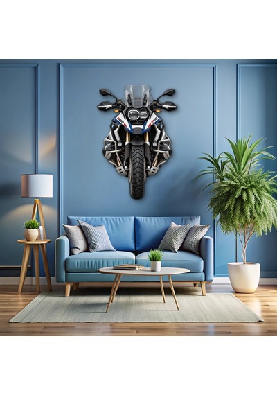 Macera Motosikleti Ön Görünüm - Metal Tablo - Dec0223 46 X 65 Cm Çok Renkli