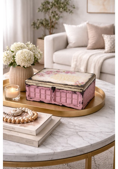Hediyelik Kutu Mücevher Takı Kutusu Pembe - 685505998