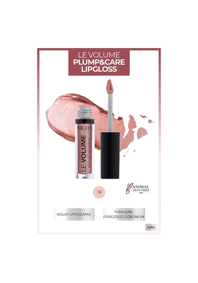 Note Cosmetique Le Volume Plump & Care Lipgloss Nemlendirici Dudak Parlatıcısı - 19 Secret Kiss - Pembe Note Cosmetique Le Volume Plump & Care Lipgloss Nemlendirici Dudak Parlatıcısı - 19 Secret Kiss - Pembe