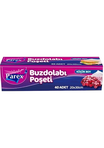 Parex Küçük Boy Buzdolabı Poşeti 40'lı 20 x 30 CM