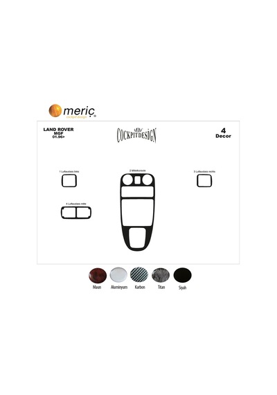 Meriç® Rover Mgf Ön Torpido Kaplama 4 Parça 1996-2000 (530157297)