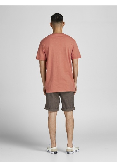 Jack & Jones Jack&jones Blatropic Solid Erkek Turuncu Yuvarlak Yaka Tişört Turuncu