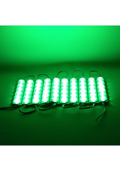 10 Adet 5 Watt Yeşil Işık Ip65 Modül Led, 10 Adet Magnetli, Çok Kaliteli Yeşil Işık Modül Led Yeşil