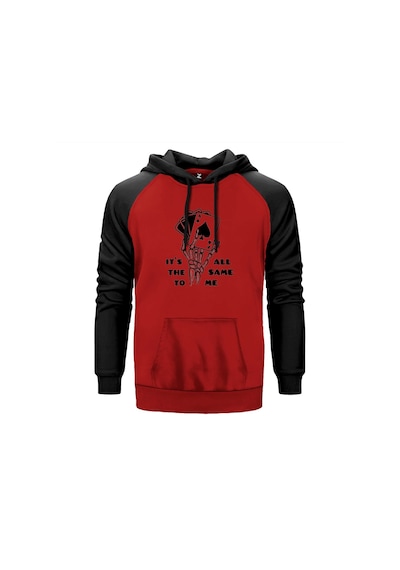 Motörhead Ace Of Spades Skull Kırmızı Renk Reglan Kol Sweatshirt Kırmızı