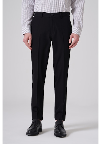 Morven Erkek Siyah Slim Fit Tokalı Pantolon 26mc003017001 Siyah