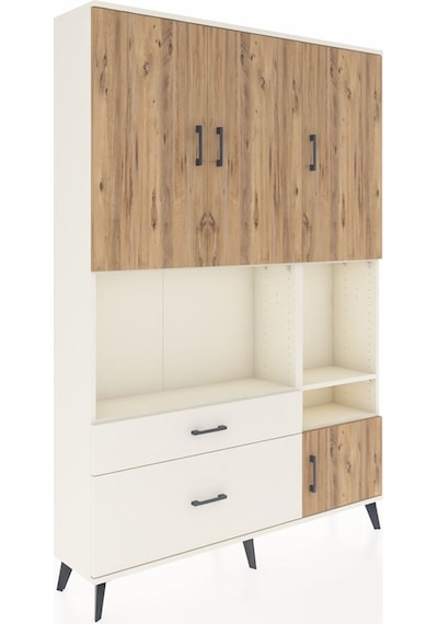 Arges Dolap 7 Raflı 2 Çekmeceli 4 Kapaklı 132x30x195 Aytaşı-ç... Aytaşı