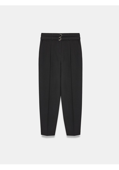 Dilvin 72812 Çift Kemerli Pantolon-siyah