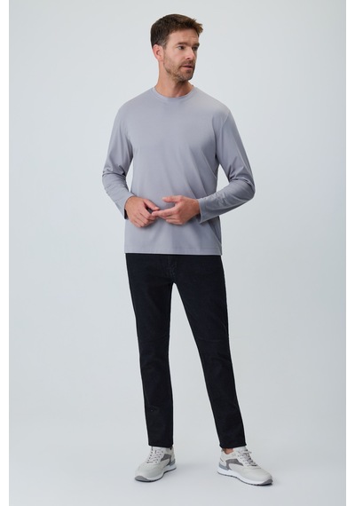 Morven Erkek Açık Gri Bisiklet Yaka Rayon Sweatshirt 27ks063001103 Açık Gri