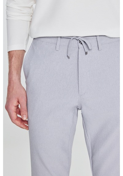 AC&Co / Altınyıldız Classics Erkek Koyu Grı Slim Fit Dar Kesim Beli Bağlamalı Çizgili Yan Cepli Casual Jogger Pantolon Koyu Gri AC&Co / Altınyıldız Classics Erkek Koyu Grı Slim Fit Dar Kesim Beli Bağlamalı Çizgili Yan Cepli Casual Jogger Pantolon Koyu Gri