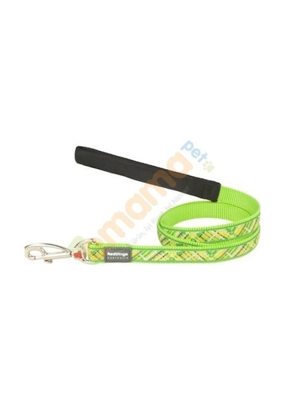 Reddingo Yıldız Desenli Lime Renkli Uzatma Köpek Tasması 15 Mm