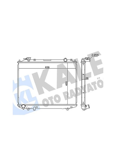 Radyatör - 46 - Ranger 2.5d 98-03 - Dpmıx-hb - 450x625x26 Al-pl-brz