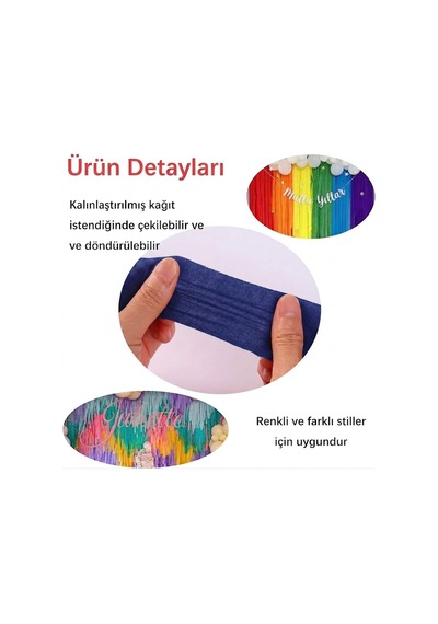 Lacivert Şerit Krapon Kağıdı Rulosu, Çiçek Yapım, El İşi Süsleme Kağıdı, 6 Adet, 4.5 Cm X 22 Metre