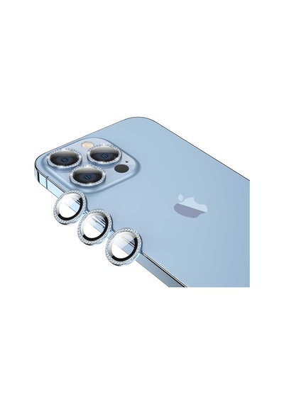 Zore İphone 13 Pro Max Uyumlu Cl-06 Kamera Koruyucu-mavi