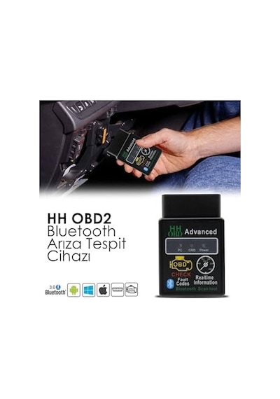 Arıza Tespit Cihazı Arıza Okuma Silme Bluetooth Obd2 Advanced Tüm Bilgisayara Bağlanan Araçlara Uyum