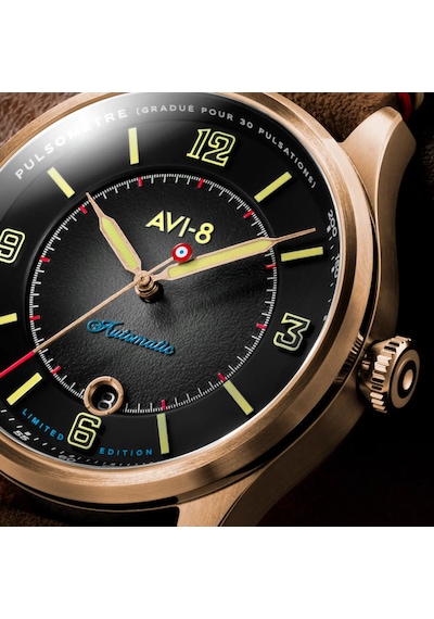 Avı-8 Flyboy Av-4153-04 Lafayette 110th Anniversary Limited Edition Otomatik Erkek Kol Saati Bronz
