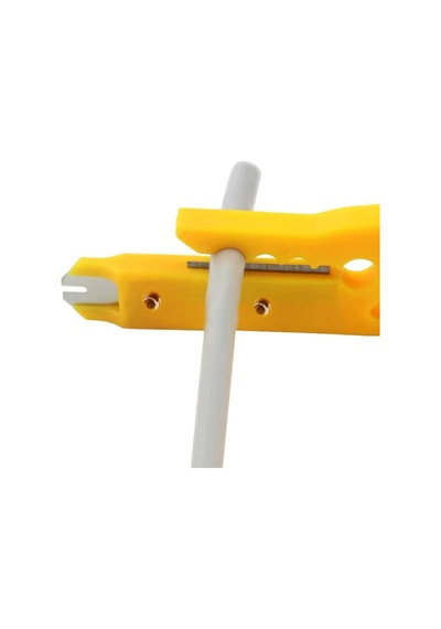 Mini Taşınabilir Tel Stripper Bıçak Crimper Pense Sıkma Aracı Kablo Sıyırma Tel Kesici Sarı