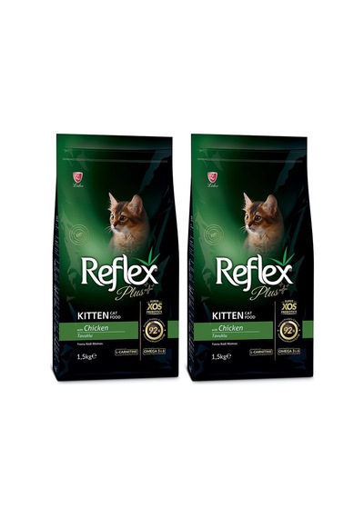 Plus Tavuk Etli Yavru Kedi Maması 1.5 Kg 2 Paketi