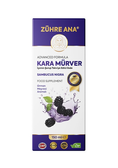 Kara Mürver Sambucus Nigra İçeren Şurup 150 Ml