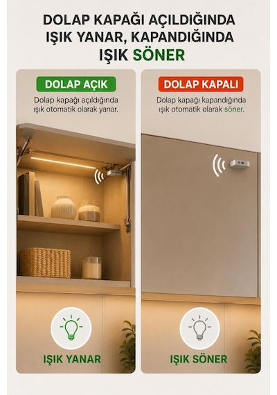 Dolap Kapak Sensörü Gömme 2 Li