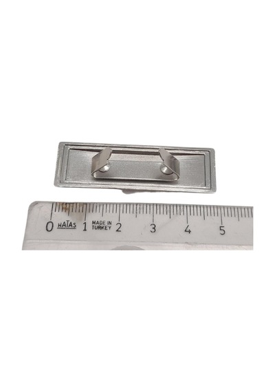 Angel Çanta Aksesuar Handmade Yazılı Metal Etiket Plaka Süs Gümüş Renk