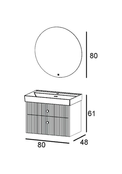 Denko Marsilya 80 Cm Mat Lacivert Banyo Dolabı Alt Modül Lavabo Antrasit Denko Marsilya 80 Cm Mat Lacivert Banyo Dolabı Alt Modül Lavabo Antrasit
