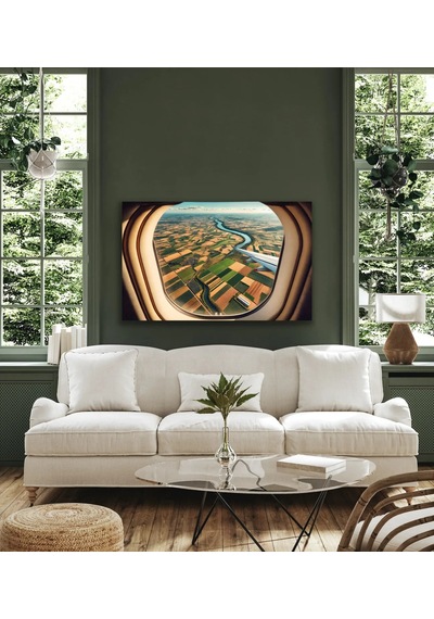 Northcity Uçak Penceresi Manzara Kanvas Tablo 100x160cm 100 x 100