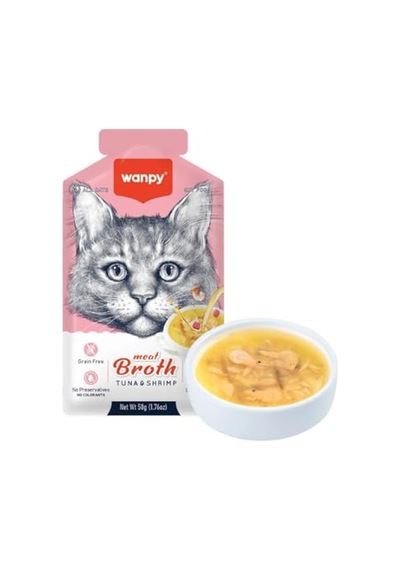 2As Kediler İçin Karidesli Ton Balığı Eti Çorbası 50g Tekli 12 Gri